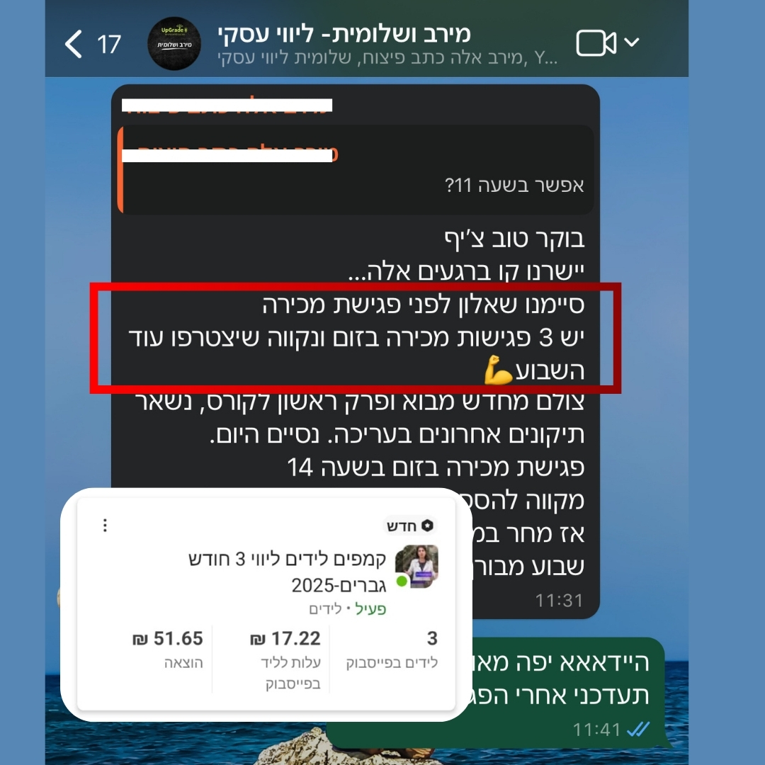 מכירות ביום אחד מקורס דיגיטלי